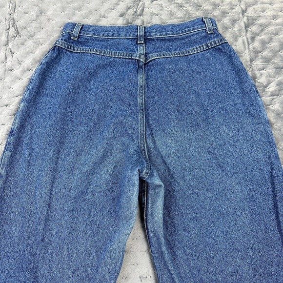 VINTAGE Lee Jeans Womens 14 Long Blue Paperbag Mom Tapered High Rise Made in USA - Picture 5 of 15